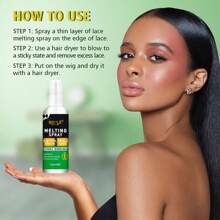 Goiple 14pcs Melting Spray Kit Lace Melting Spray For GlueLess Wigs, Waterproof Lace Glue Extra Hold For Lace Front, Adhesive Remover, Hair Wax Stick Strong Hold Edge Control Gel With Edge Brush, Elastic Hair Band, HD Wig Caps - 14件 - 查看 3