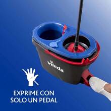 Vileda Sistema de Limpieza Rinse Clean - Cubo con Pedal Mas Trapeador de Microfibra - Sistema + 1 Repuesto - Ver 8