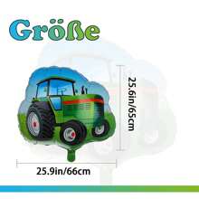 3 piezas de globos de lámina de aluminio con diseño de tractor de granja, globos de aluminio de gran tamaño de 25 pulgadas, muy adecuados para decoraciones de fiesta con tema de granja, decoraciones de fiesta de cumpleaños - Multicolor - Ver 3
