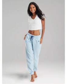 U.S. Polo Assn. Womens Sweatpants Joggers, French Terry Lounge Pants For Women - Cây thạch nam Yonder xanh - Xem 5