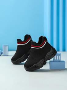 Infant Baby Casual Shoes All Season Breathable Soft Durable Versatile Slip-On Walking Shoes Sports Sneakers - Black - View 4