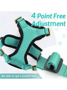 Cat Harness And For Walking, Escape Proof Soft Adjustable Vest Harnesses For Cats - Purple - View 6