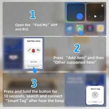 RSH 2 Pieces Air Tracker Wallet Finder Smart Tag, Suitable For Iphone Find My App(Only For IOS) Luggage Tracker Wireless Key Detector Item Finder,Smart Label Worldwide Location Tracking Lose Pet Wallet Backpack Hand Luggage Car(Not For Android System)