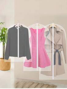 1-4pcs Dustproof Bag,Washable Dust Cover, Hanger Clothes Clothing Storage Bag, Suitable For Dress, Shirts, Coats, Oxford Fabrics, Suitable For Bedrooms And Wardrobes, Premium Clothing Hanging Bag-Breathable Plastic Cover, Ideal Home Organizing Box, Space-Saving Wardrobe Solution, Zipper Closure - Multicolor - View 4