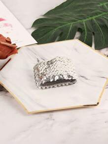 1 PIEZA Brazalete colorido con lentejuelas para actuación en el escenario, brazalete elástico en múltiples colores para decoración, 5 días hábiles