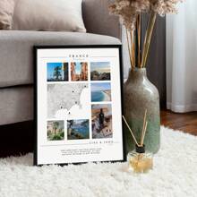 1pc Personalized Travel Memories Custom Travel Poster, Adventure Themed Wall Art, Travel Gift, Vacation Photo Art Print, Customized Photo Print Gift For Boyfriend/Girlfriend, Custom Photo Wall Art, Gift For Him/Her, Customized Photo, Custom Romantic Wall Decor, Birthday, Valentine's Day, Christmas Poster Gift, Gift For Couple/Wife, Valentine's Day Gift For Him, Home Living Room Decor Painting, Unframed Graduation Memorabilia, Multipurpose - Multicolor - View 5