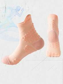 1 Đôi/4 Đôi Tất thể thao dài đến bắp chân màu trơn cho các cặp đôi, Chạy marathon, Thể dục, Đạp xe, Nhanh khô, Đáy mát-xa, Chạy bộ, Mùa thu - Nhiều màu - Xem 15