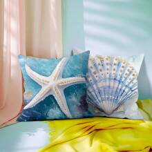 4pcs Ocean Animal Series Decorative Throw Pillow Covers, 45*45cm Single-Sided Printed - Multicolor - View 9