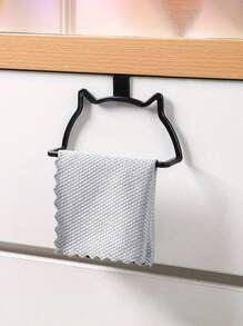 1 cái [Móc treo khăn hình mèo con một thanh] Móc treo khăn hình mèo con đáng yêu Không cần khoan Móc treo cửa sau thanh đơn Giá để đồ nhà tắm Giá treo khăn bằng nhựa cho đồ dùng nhà bếp - Nhiều màu - Xem 8