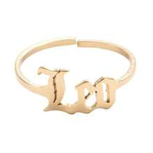 1 pieza Anillo chapado en oro de acero inoxidable para mujer con doce constelaciones, de moda y sencillo, apropiado para el uso diario de joyas de mujer