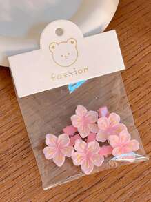 全新儿童樱花发夹和发环、粉色樱花发夹、婴儿侧刘海发饰 - 彩色 - 查看 13