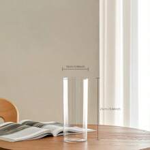 1pc Acrylic Vase, Modern Decoration Transparent Vase For Living Room And Dining Table, Unique Vase For Room Decoration, Transparent Vase For Nurturing Flowers, Flower Vase For Placing Flowers, Circular Vase For Waking Up. - Clear - View 11