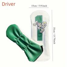 Master Design 高尔夫球杆 #1 #3 #5 木质杆头套 一号木球道木杆套 PU 皮革杆头套