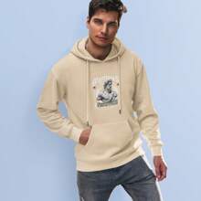 MOLETOM CANGURU ESTAMPADO SCULPTURE FLANELADO MASCULINO INVERNO