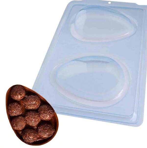 10 forma plastica para ovo de pascoa de 250g a 500g