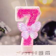 渐变紫蝴蝶数字蜡烛女神蛋糕创意公主女性生日甜品桌装饰卡、房间装饰、礼物、生日蜡烛、生日装饰、生日快乐、蛋糕蜡烛、房间装饰毕业 - 漸變紫 - 查看 8