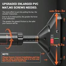 Sportneer Pull Up Bar: Strength Training Chin Up Bar Without Screws - Adjustable 29.5''-37'' Width Locking Mechanism Pull-Up Bar For Doorway - Max Load 440lbs For Home Gym Upper Body Workout, Non-Slip - 引體向上桿 - 查看 9