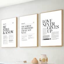 Bộ 3 bức tranh vải canvas in hình Chúa Jesus không khung, trích dẫn lời cầu nguyện của Cơ đốc giáo, tranh nghệ thuật tối giản treo tường cho ký túc xá, căn hộ, phòng ngủ, phòng khách, trang trí nhà hiện đại - Nhiều màu - Xem 2