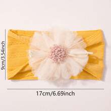 Baby Headband Cute Mesh Flower Baby Jacquard Headscarf Comfortable Children's Accessories - Multicolor - View 8