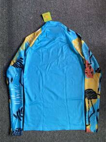 Tight Sailing Wear Camisa de surf de manga comprida masculina ligeiramente pequena Rashguard Proteção solar UV Skins básicas Surf Swimwear Camiseta Mergulho Roupas de ginástica