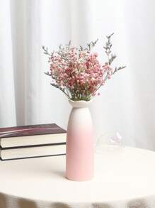 1Pc Pink Ceramic Vase, Ceramic Flowers Vase Modern Style For Modern Table Shelf Home Decor Centerpieces Wedding Party Artificial Decorative Vase Back To School Room Decor School Supplies Flower Vase Glass Vase