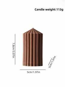 1 Piece Handmade Cylindrical Aromatherapy Candle, 3D Striped Aesthetic Ribbed Geometric Abstract Design, Suitable For Home Decoration, Fireplace, Room, Living Room, Center Decoration, Office, Atmosphere Decoration Candle, Gift Candle, Soy Candle, Candle Set, Candle Center, Birthday Candle, Candle Holder, Friend Gift, Lady Gift, Candle Home Decoration, Winter Gift, Gift Decoration, Cute Candle, Aromatherapy Candle - Multicolor - View 9