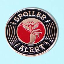 1pc Vintage Propaganda Poster Warning Brooch, Used For Backpack, Fashion Accessories, Clothes Decoration, Unique Gifts, Decorated On Women/Men Backpack, Jacket, Hat, DIY Decorations - Multicolor - View 1