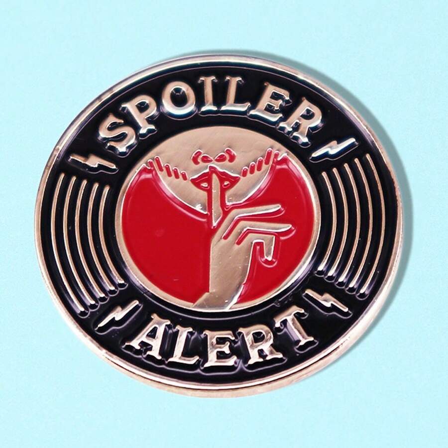 1pc Vintage Propaganda Poster Warning Brooch, Used For Backpack, Fashion Accessories, Clothes Decoration, Unique Gifts, Decorated On Women/Men Backpack, Jacket, Hat, DIY Decorations - Multicolor - View 1