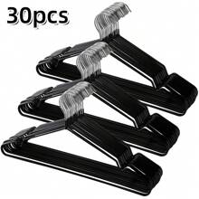 10/30pcs Metal Wire Hangers, Non-Slip Closet Organizer Clothing Hangers, Round Notch Metal Shirt Hangers, Suitable For Shirts, Suits, Jackets - Back To School, Wardrobe Organization