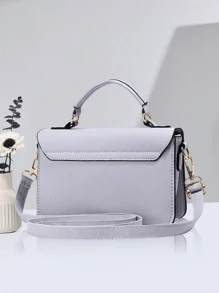 Geantă pătrată cu clapă, impermeabilă, ușoară, tip business casual, cu blocuri de culoare, cadou de Ziua Mamei pentru mamă, pentru fete adolescente, femei, studente, începătoare și lucrători cu gulere albe, perfectă pentru birou, facultate, muncă, afaceri, naveta