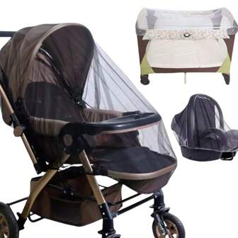Klamboe voor kinderwagen - Klamboe voor babykinderwagen - Perfecte klamboe voor kinderwagens, wiegjes, wiegjes, boxen, boxen en draagbare miniwiegjes