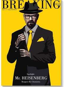 Arte de pared de la serie Breaking Bad de Walter White, multicolor, 40x60cm - A - Ver 1