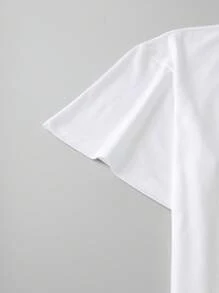 Sport Corelite 男士运动健身 T 恤，男士夏季短袖休闲圆领 T 恤，肌肉锻炼纽约城市 T 恤，健身房百搭舒适，心形和口号健美上衣男友风格休闲装 - 白色 - 查看 5