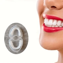 4Pcs Heart Shaped Boxed Teeth Decor Upper And Lower Teeth White Tooth Models Perfect Smile - 白色 - 查看 2