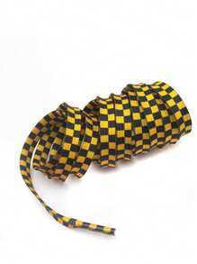 New Fashionable & Versatile Checkered Shoelaces, Comfortable Sporty Replacement Laces - Multicolor - View 8