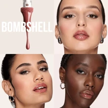 HUDA BEAUTY Lip Gloss Plumper For Fenty Beauty High-Shine Non-Sticky Formula With Vitamin E Lip Filler Effect & Hydrating Gloss 0.13 Oz/3.9 ML-Faux Filler Shiny Non-Sticky Lip Gloss-Size 0.13 Oz / 3.9 ML - Bombshell - 查看 4