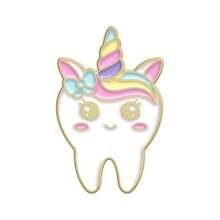 1pc Cute Cartoon Colorful Teeth Design Alloy Brooch, Interesting Personal Stylish Versatile Gift Accessory - Multicolor - View 8