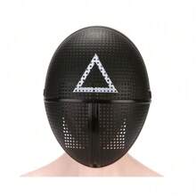 Cool Black Dress Mask, Costume Accessories Role-Playing Party Mask, Fashion U Fish Game Movie Theme Mask Triangle Circle Square Boss Performance Props - Multicolor - View 12