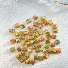 1 Pc New Italian Style Modular Personalized Bracelet Series Gold Base Red Dice Soldier Perfume Series - Gold - View 9