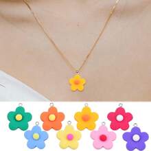 3/5/7 件花朵吊坠饰品树脂花朵向日葵吊坠首饰 DIY 项链手链钥匙扣首饰制作装饰工艺用品海滩度假派对婚礼生日周年纪念礼物配件毕业季开始季礼物首饰制作配件 - A - 查看 5