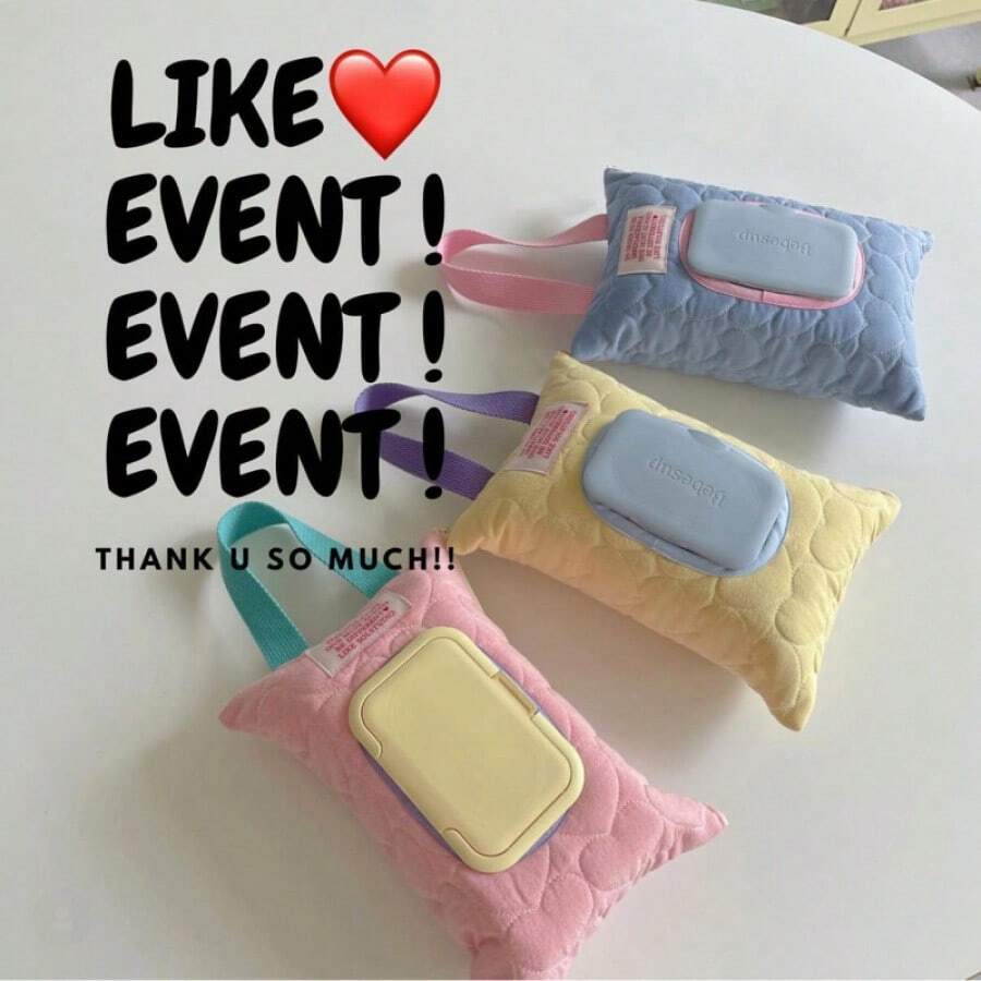 Korean Style Macaron Color Car Tissue Box, Waterproof Paper Towel Cover, Cute Pet Stroller Wet Wipes Hanging Bag,Tissue Box Holder,Napkin Holder,Festival Family Gathering,Kitchen Dining Table Decor For Home Kitchen Bedroom Living Room Dining Room, Home Decoration Accessories, Decorative Box,Women Wedding Gift,Summer Travel Holiday Festival Must-Have