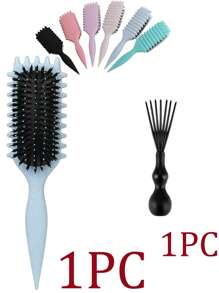 Nuevo set de cepillos para definir el rizado, 1 pieza Cepillo redondo limpiador de cabello, 1 pieza Cepillo moldeador y definidor de rizo para cabello rizado de mujer, diseñado por Candybrush