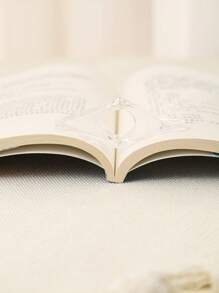 1 Soporte de libro de acrilico para el pulgar, prensa marcapáginas, ayuda de lectura de libros