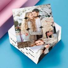 Customized Photo Cube, High-Definition UV Printed Photo Cube, Growth Memory Photo Cube/Wedding Anniversary Photo Cube/Graduation Photo Cube/Back-To-School Photo Cube/Corporate Gift Photo Cube/Family Memory/Travel Memory Photo Cube/Photo Cube Display/Pet Photo Cube/Couple Photo Cube/Creative Gift - Multicolor - View 2