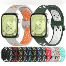 Dây đeo silicon tương thích với Watch Fit 3 Phụ kiện dây đeo Sprot Vỏ đai thoáng khí Vòng đeo tay tương thích với Watch Fit3 Band - Huawei Fit3 - Xem 1