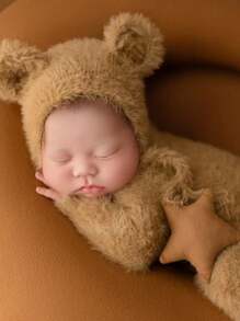 2 szt./zestaw noworodkowego stroju do fotografii, rekwizyty do sesji zdjęciowej dla niemowląt, ubrania w stylu niedźwiedzia, pamiątkowe akcesoria do zdjęć, baby shower, prezenty wielkanocne, rzeczy dla dziewczynek/chłopców