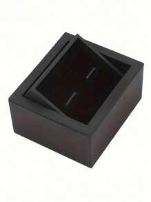 1pc Gift Box Packaging, High-End Lid Box, Cufflink Box, Jewelry Storage Box, Gift Box Set - Black - View 15
