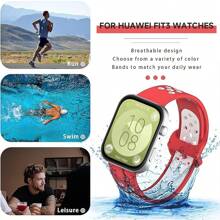 Dây đeo silicon tương thích với Watch Fit 3 Phụ kiện dây đeo Sprot Vỏ đai thoáng khí Vòng đeo tay tương thích với Watch Fit3 Band - Huawei Fit3 - Xem 4