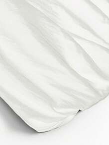 女士泡泡裙，松紧腰带，带口袋，纯色A字长裙，白色，春季款 - 白色 - 查看 9