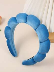 FURDANXINYI 1 chiếc băng đô cài tóc bằng nhung cao cấp, phụ kiện tóc mềm mại, bông xốp, băng đô trang điểm, phụ kiện tóc làm đẹp tại nhà. - Hồng - Xem 6